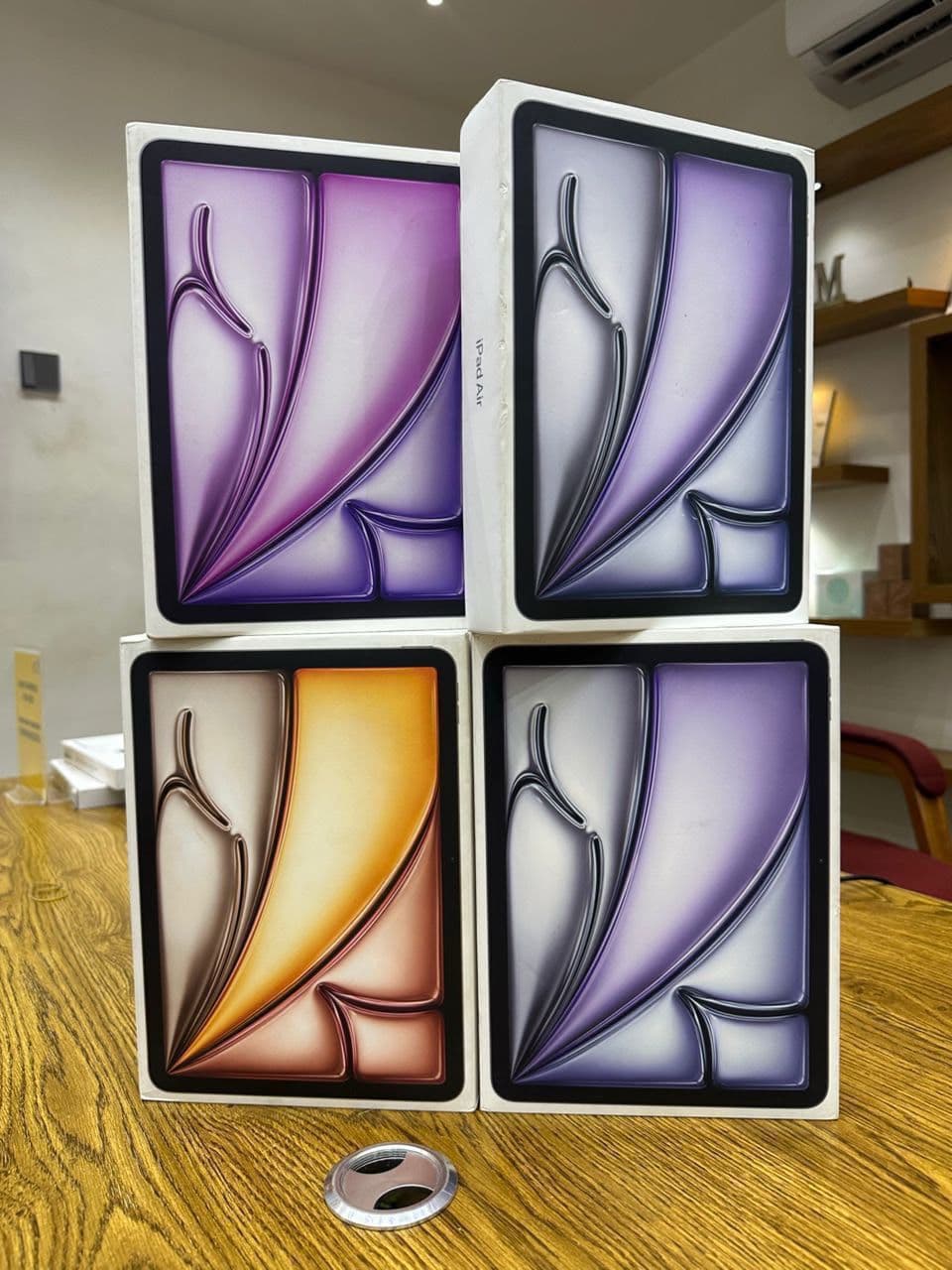 iPad Air boxes in four colors