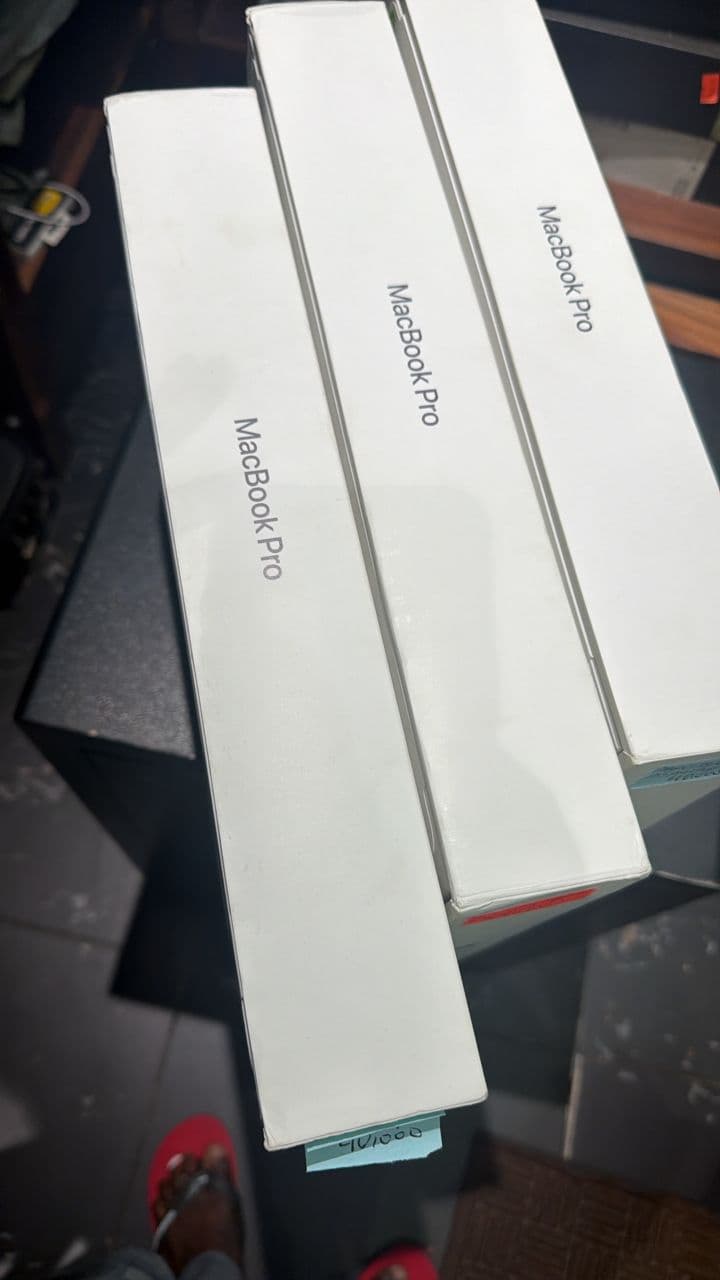 MacBook Pro boxes in store